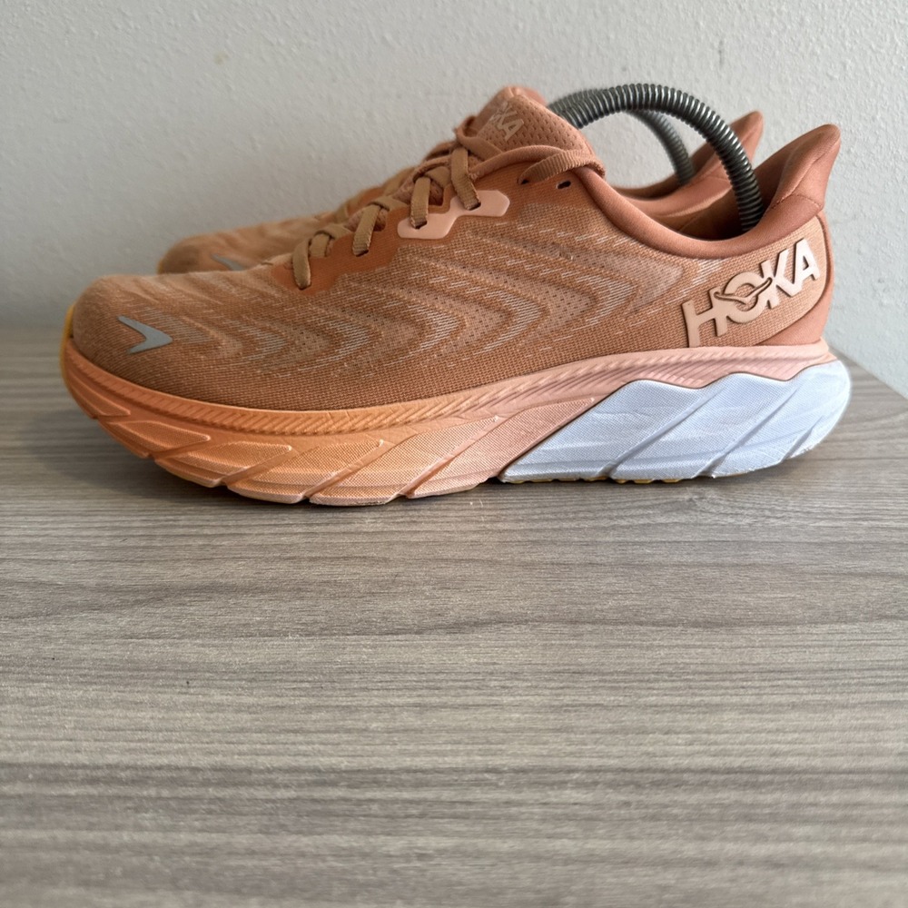Hoka One One Arahi 6 'Sun Baked' Sneakers Shoes Running Orange Womens Size 11 B